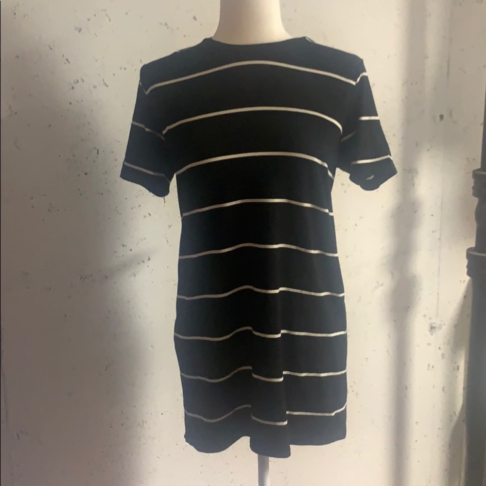 Black and white striped dresss